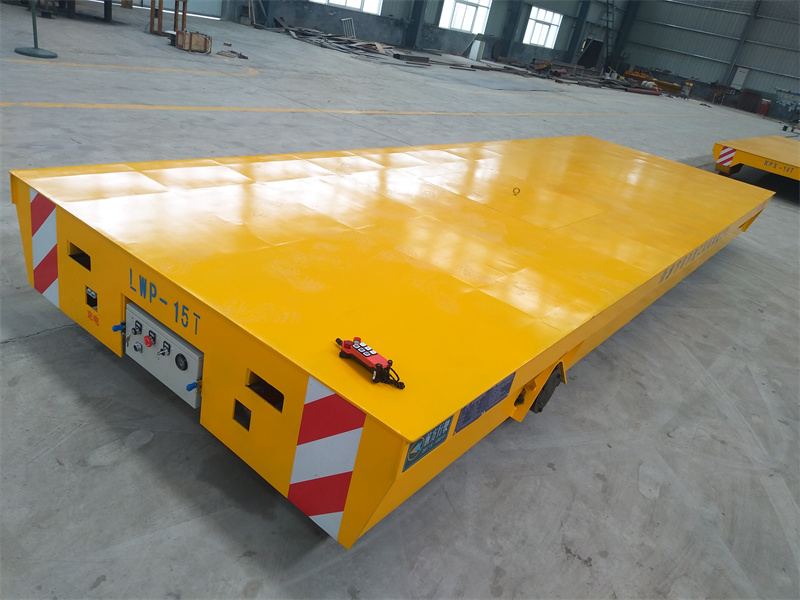 15 टन Omnidirectional मोबाइल ट्रैकलेस ट्रांसफर कार्ट