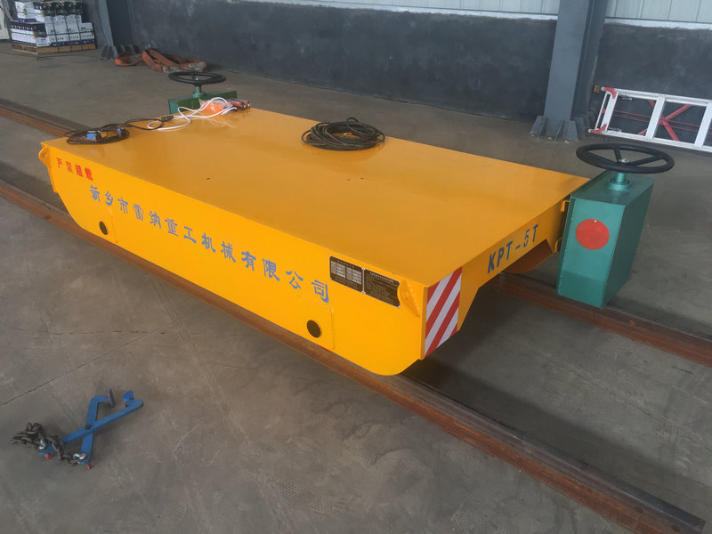 Cable Reel Powered Motorized Rail 5 टन औद्योगिक ट्रांसफर कार्ट