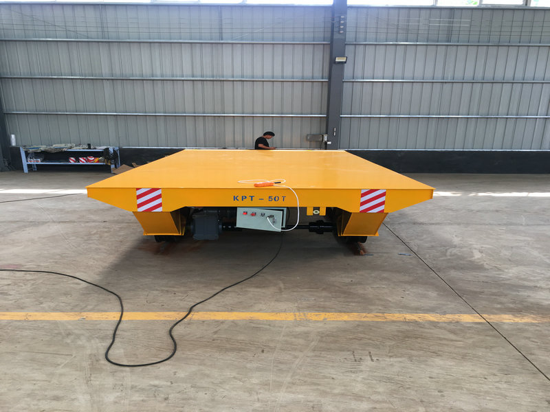 50T रिमोट केबल पावर रेल ट्रांसफर कार्ट विनिर्माण संयंत्र का उपयोग