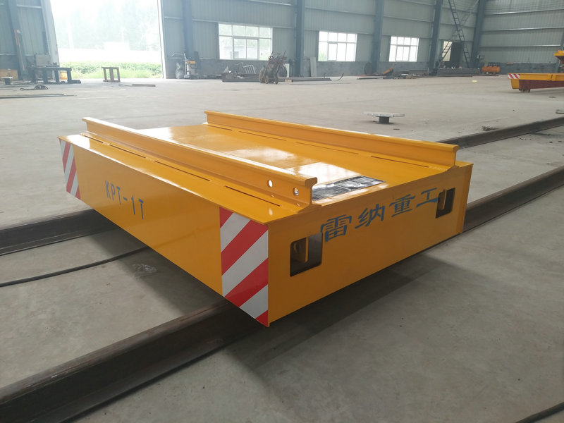 दूरस्थ नियंत्रण के साथ रेल पर केबल रेल Powered Warehouse Flat Car on Rail