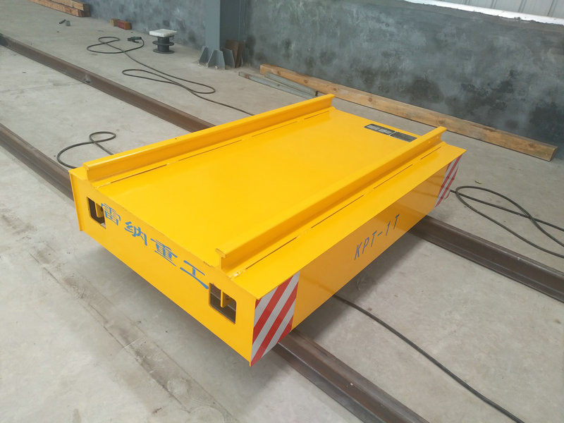 दूरस्थ नियंत्रण के साथ रेल पर केबल रेल Powered Warehouse Flat Car on Rail